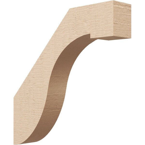 Ekena Millwork 3-inch W x 16-inch D x 16-inch H Del Monte Rough Cedar Woodgrain TimberThane Knee Brace, Primed BRCUR03X16X16DELRCPR - main